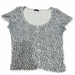 Brandy-melville White and Black Top